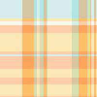 Geometric texture check tartan, oriental background seamless plaid. Softness textile fabric pattern in orange and light colors. vector