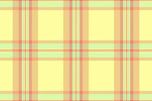 Trim textile background fabric, sexual check tartan. Hippie plaid texture seamless pattern in yellow and orange colors. vector