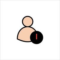 A person with a red circle on their face vector