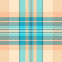 Seamless pastel plaid pattern in peach and turquoise. Perfect for textile design, websites, and packaging. Evokes feelings of summer, calmness, and tranquility. vector