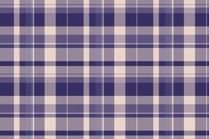Kitchen seamless fabric texture, gentleman pattern check. 40s tartan plaid background textile in indigo and light colors. vector
