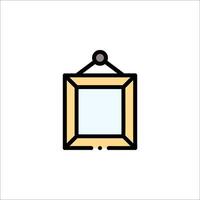 A square frame with a mirror inside it vector