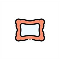 A cartoon frame with a blank space in the middle vector