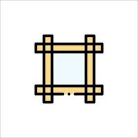A wooden frame with a square shape on it vector