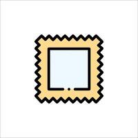 A stamp with a square frame icon vector