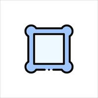 A square frame with a blue border vector