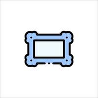 A blue frame with a square shape on it vector