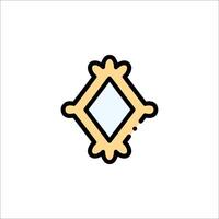 A diamond shaped icon on a white background vector