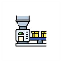 A machine with a yellow container on it vector