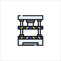 A machine with a blue and yellow stripe on it vector