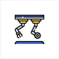 Robotic arm robot icon illustration vector
