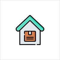 A house with a file in the roof vector