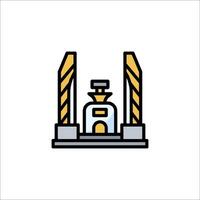 A line icon of a machine with a bottle on it vector