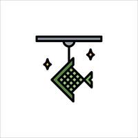 Fish hook icon vector