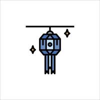 A blue and white icon of a star wars character vector