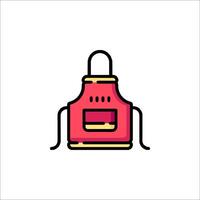A red apron icon on a white background vector