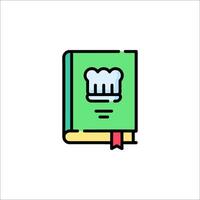 A book with a chef hat on it vector