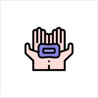 A hand holding a bar of soap vector