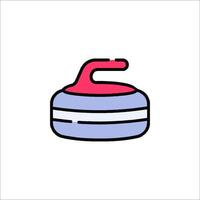 Curling stone icon isolated on white background vector