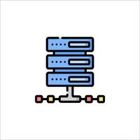 A server icon with a stack of servers vector