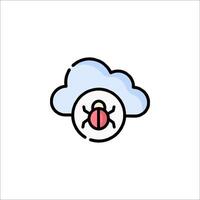 A cloud with a ladybug on it vector