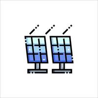 Two solar panels on top of a table vector