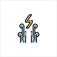 A lightning bolt with a lightning bolt on it vector