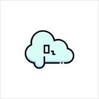A cloud with a number on it vector