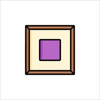 A square frame with a purple square in it vector