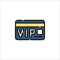 A credit card with the word vip on it vector