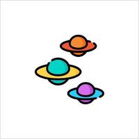 A colorful illustration of a saturn and saturns vector