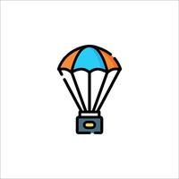 A colorful parachute icon on a white background vector