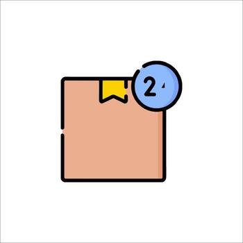 A box with a number two on it vector