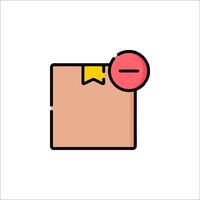 A box with a red dot on it vector