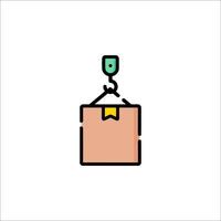 A box with a hook on it vector