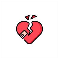 Broken heart icon with broken heart, broken heart, broken heart icon, broken heart icon, broken vector