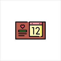 A calendar with the date 12 - 12 - 12 on it vector