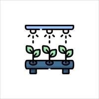 Grow plants in a hydroponic system icon vector