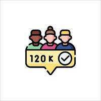 A group of people with a check mark on a button vector