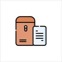 A file folder icon with a paper document vector
