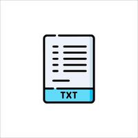 Text icon on white background with blue lines vector