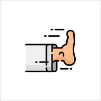 A hand with a finger pointing up vector