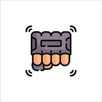 A hand holding a fist icon in a flat style vector