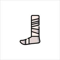 A sock with bandages on it vector