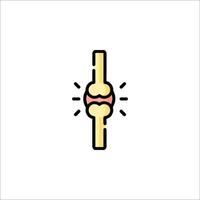 A bone icon in a flat style vector