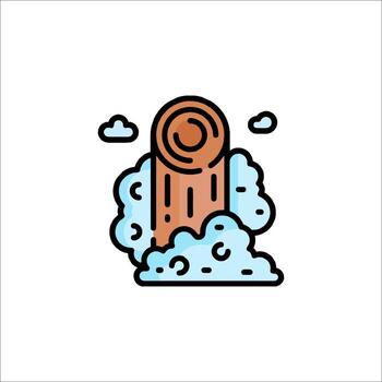 un dibujos animados nube con un Iniciar sesión en parte superior de eso vector