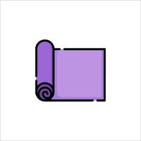 A purple roll of paper icon on a white background vector