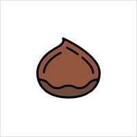 A chocolate shell icon on a white background vector