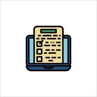 A tablet with a check box on it vector