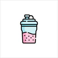 A drink in a blender icon vector